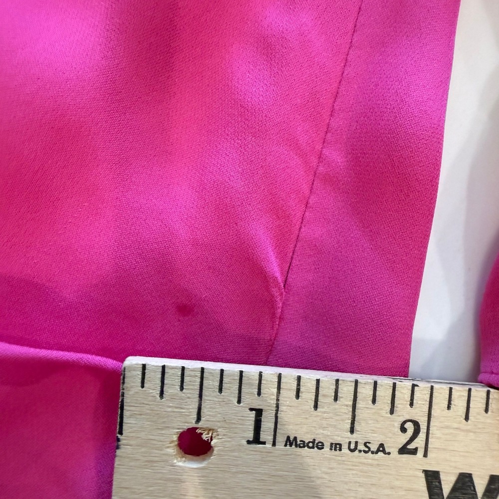 Kobi Halperin Hot Pink Silk Ruffle Blouse Size M Barbiecore Coquette - Picture 6 of 9
